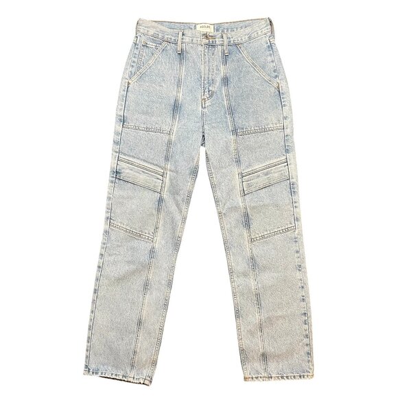 Agolde Cooper Cargo Pants in Rank Womens Size 27 Jeans Blue Light Wash Denim